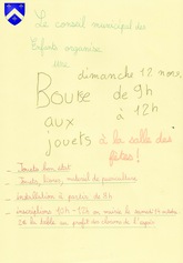 Affiche bourse aux jouets